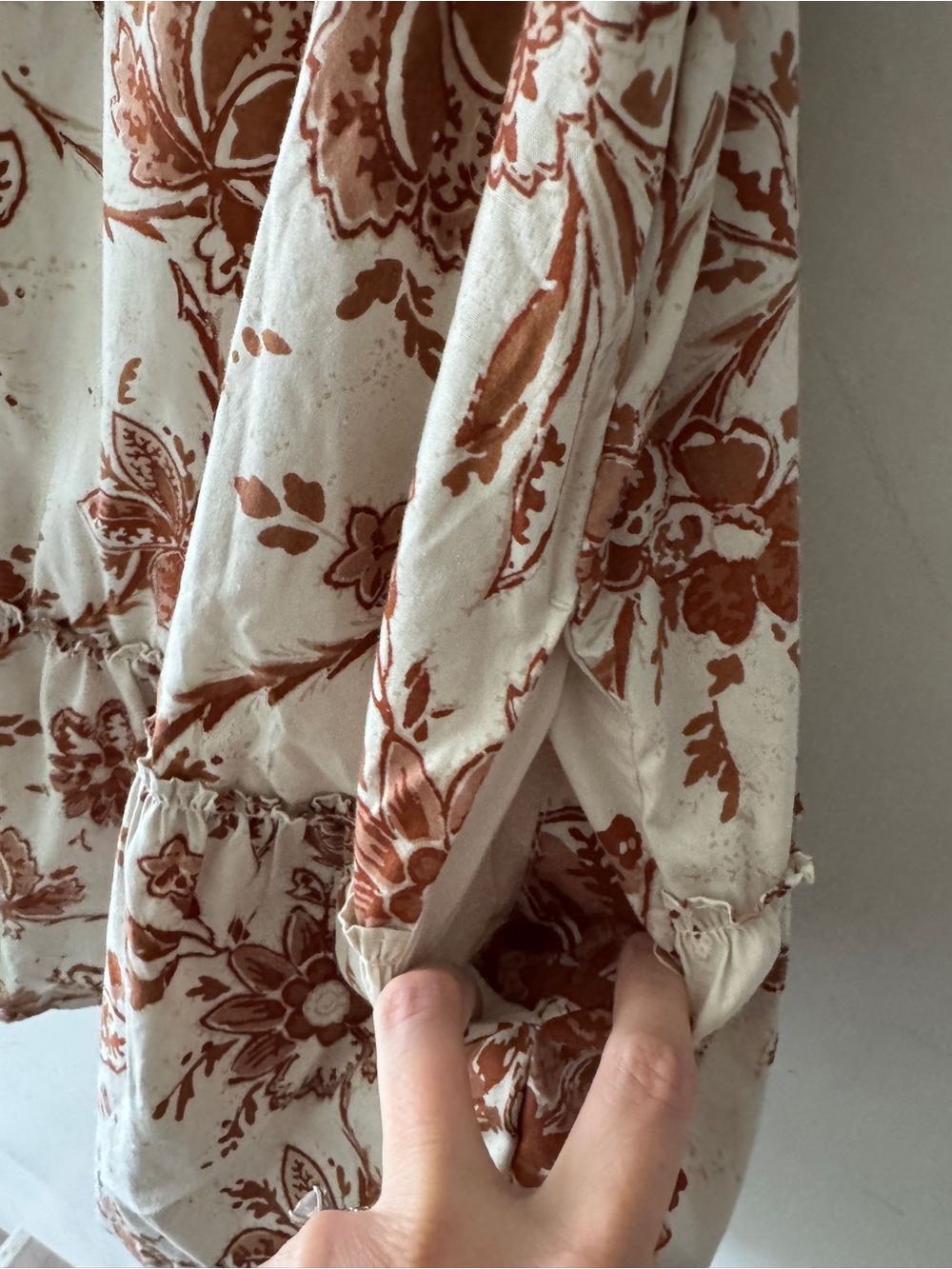 Abercrombie & Fitch Brown Floral Mini Babydoll Dress - Picture 4 of 9